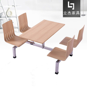 学校公司食堂连体餐桌椅DF-02