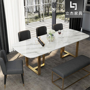 设计师餐桌轻奢北欧大理石餐桌HF-T02
